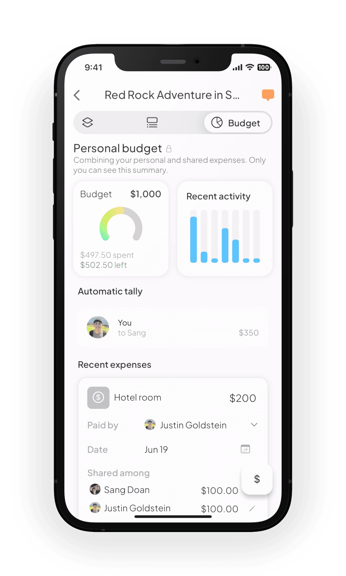 Manage your trip budget effortlessly with real-time tracking.