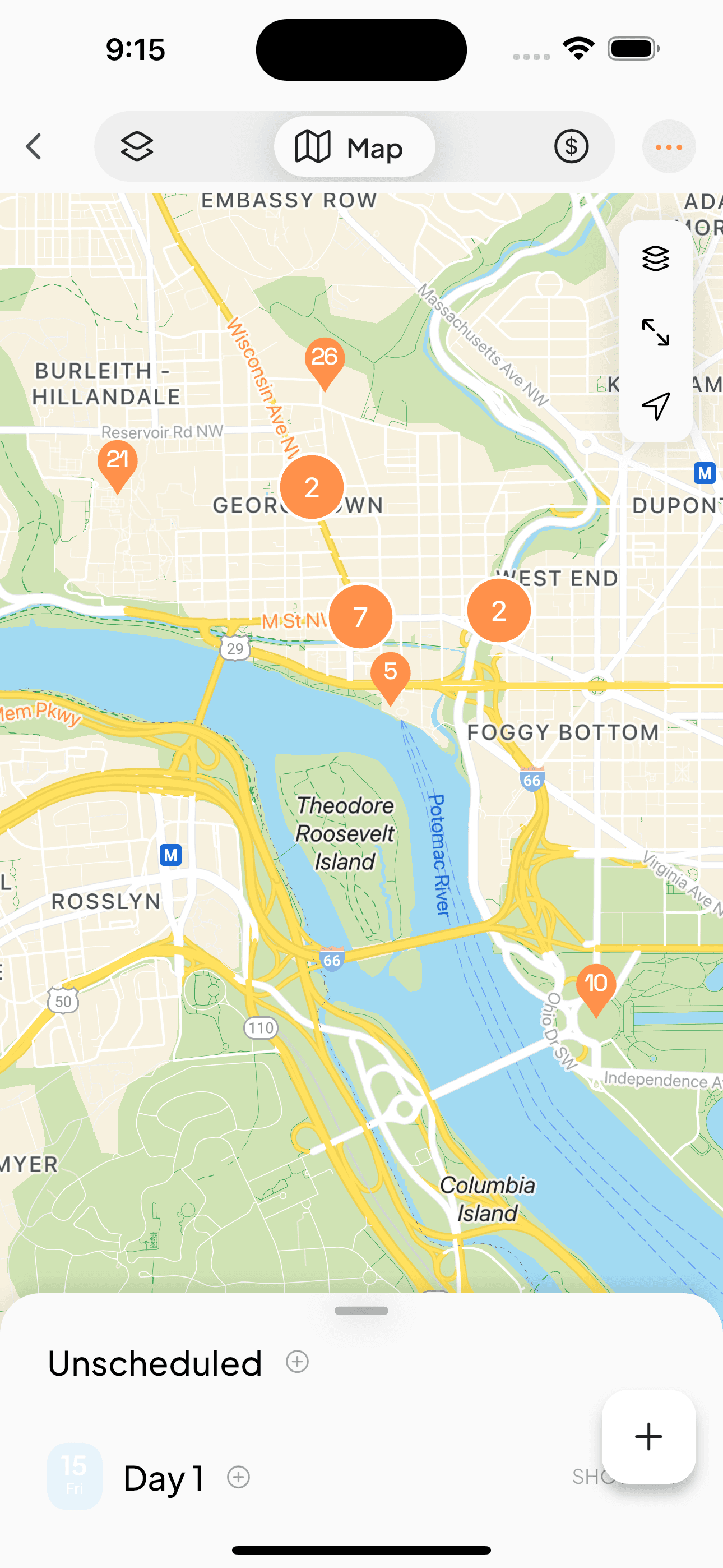 View all your activities on an interactive map to visualize your trip.